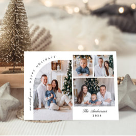 Cartão De Festividades Na moda 5 FOTO de Natal Elegante