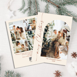 Cartão De Festividades Na moda 5 FOTO de Natal Elegante