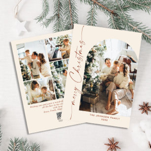 Cartão De Festividades Na moda 5 FOTO de Natal Elegante