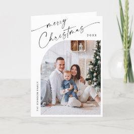 Cartão De Festividades Na moda 5 FOTO de Natal Elegante