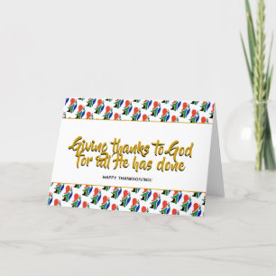 Cartão De Festividades Na moda ÁFRICA DO SUL DANDO Obrigados DE AGRADECIM