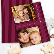 Na moda de Fitas Foto Magenta Púrpura de Natal