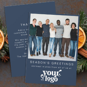 Cartão De Festividades Na moda de fotos da equipe de logotipos da empresa