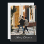 Cartão De Festividades Na moda de fotos personalizadas da família de Nata<br><div class="desc">Script personalizado de na moda de foto de Natal personalizado. Adicione suas próprias fotos e texto para lhe dar seu próprio toque pessoal.</div>