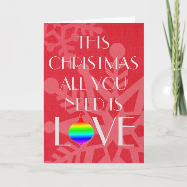 Cartão De Festividades Na moda e Natal Inspiracional Floco de Neve Vermel (Frente)