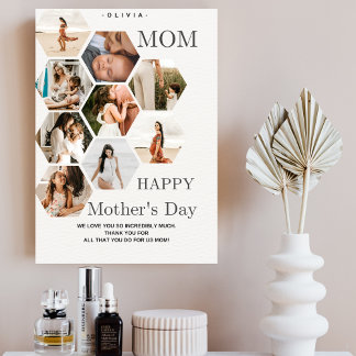 Cartão De Festividades Na moda, mãe Foto Collage elegante