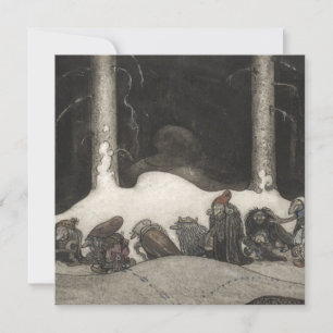 Cartão De Festividades Na noite de Natal de 1913, por John Bauer