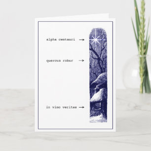 Cartão De Festividades Na placa Vino Veritas Yuletide