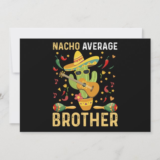 Cartão De Festividades Nacho Média Irmão Piada Cinco De Mayo Humor (Frente)
