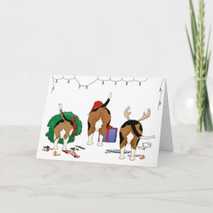 Cartão De Festividades Nada de Bumbum de Natal de Beagle