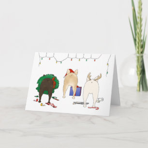 Cartão De Festividades Nada de Bumbum Um Natal Francês
