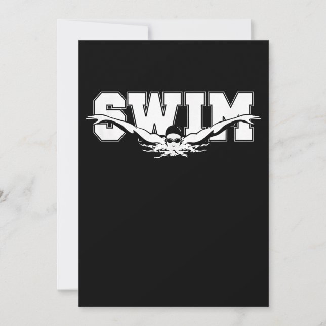 Cartão De Festividades Nadadores natações - Presente atlético competitivo (Frente)