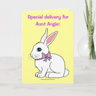 Cartão De Festividades Name Customizable Happy Easter, Aunt Angie