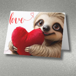Cartão De Festividades Namorado Preguiça Personalizado Amor Slothmate 