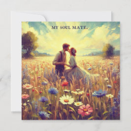 Cartão De Festividades Namorado Vintage ~ MEU PARCEIRO DE ALMA ~ Casais ~