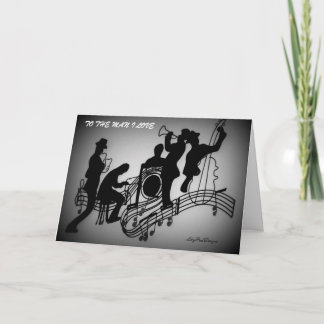Cartão De Festividades Namorados a um músico