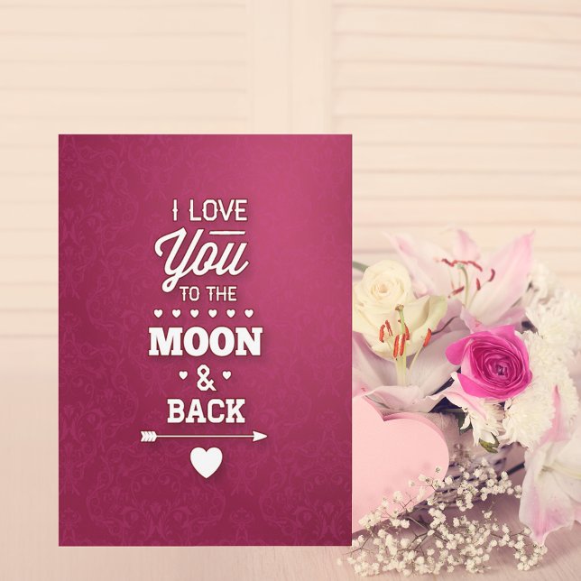 Cartão De Festividades Namorados Abstrato de Damasco (Criador carregado)