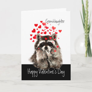 Cartão De Festividades Namorados Amor Diversão Raccoon Kisses neta
