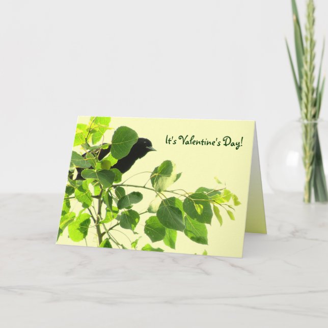 Cartão De Festividades Namorados Blackbird (Frente)