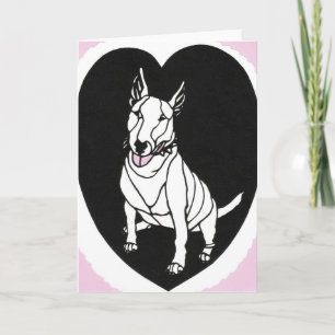 Cartão De Festividades Namorados Bull Terrier