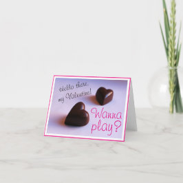 Cartão De Festividades Namorados Corações de Chocolate Romântico Tocam qu