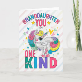 Cartão De Festividades Namorados da neta Rainbow Unicorn