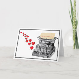 Cartão De Festividades Namorados dactilografados
