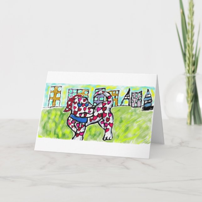 Cartão De Festividades Namorados Dalmático (Frente)