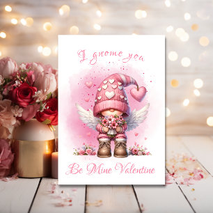 Cartão De Festividades Namorados de Aquarela Cor de Anjo Rosa-Cor-de-Rosa