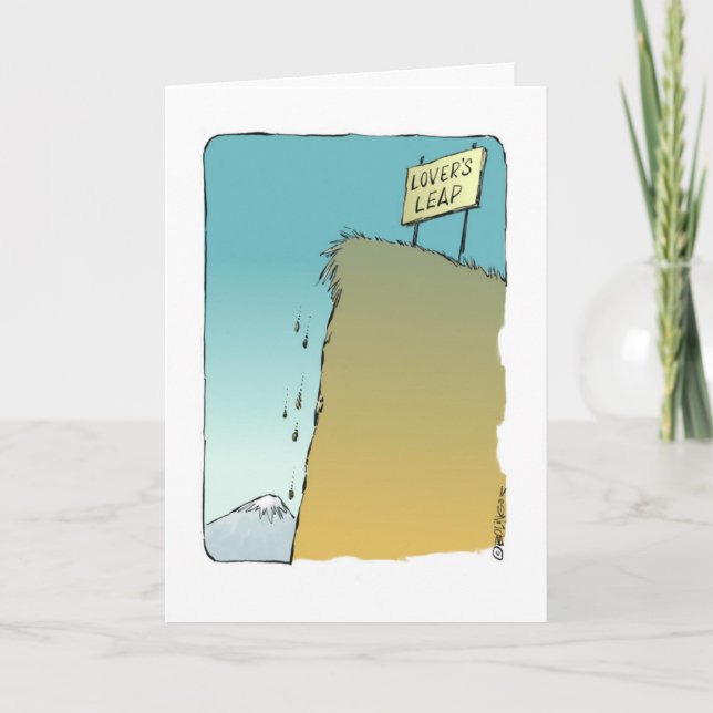 Cartão De Festividades Namorados de cartum de um admirador secreto (Frente)