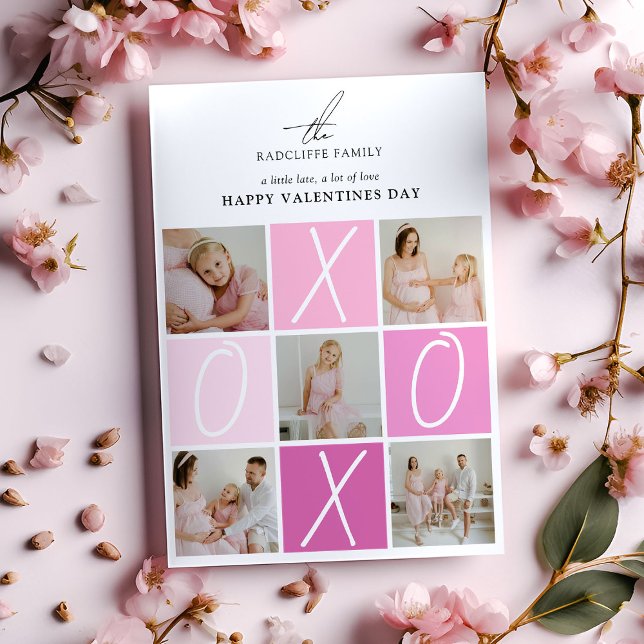 Cartão De Festividades Namorados de Colagem de Fotos XOXO (Criador carregado)