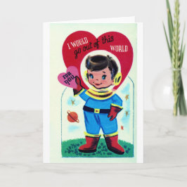 Cartão De Festividades Namorados de Espaço Retroativo