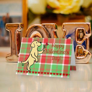 Cartão De Festividades Namorados de Flor Amarelo Labrador Minúsculo