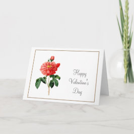 Cartão De Festividades Namorados de flores de rosa de arte em folha