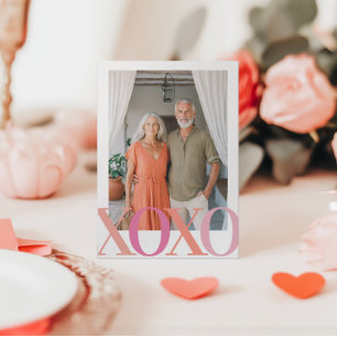 Cartão De Festividades Namorados de Fotografia XOXO Modernos