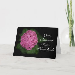 Cartão De Festividades Namorados de Hydrangea rosa