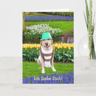 Cartão De Festividades Namorados de laboratório alemão