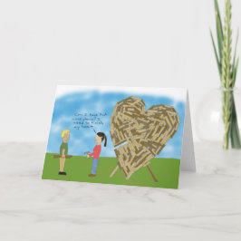 Cartão De Festividades Namorados de madeira - Dentro do Vazio (Personaliz