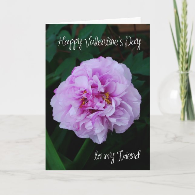 Cartão De Festividades namorados de pedonia rosa para meu amigo (Frente)