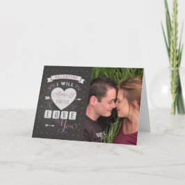 Cartão De Festividades Namorados de quadro-negro, eu sempre te amarei!