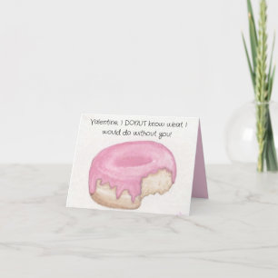 Cartão De Festividades Namorados de Rosquinha rosa