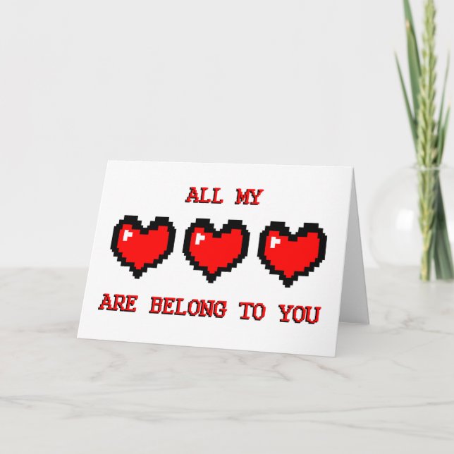 Cartão De Festividades Namorados de videogame (Frente)