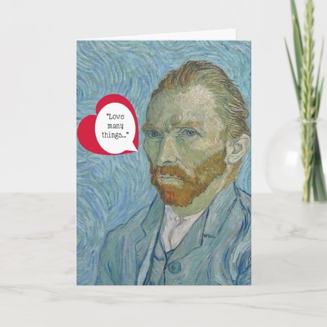 Cartão De Festividades Namorados de Vincent van Gogh (Frente)