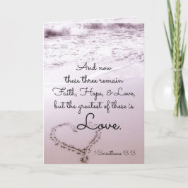 Cartão De Festividades Namorados' Dia 1 Corinthians 13:13 Ocean Beach