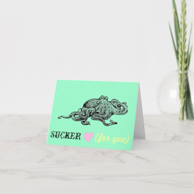 Cartão De Festividades Namorados do polvo (Frente)