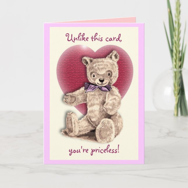 Cartão De Festividades Namorados do Urso de Teddy (Frente)