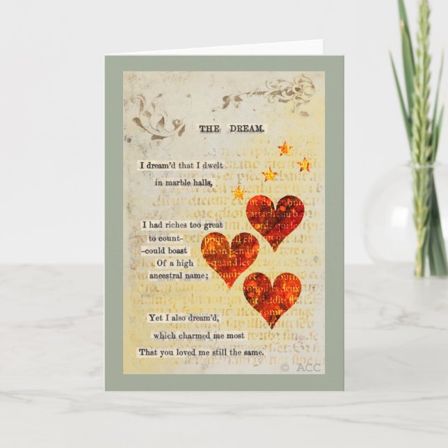 Cartão De Festividades Namorados dos corações dos sonhos (Frente)