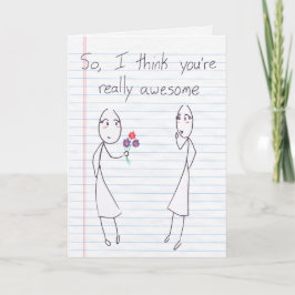 Cartão De Festividades Namorados entre a figura e a garota