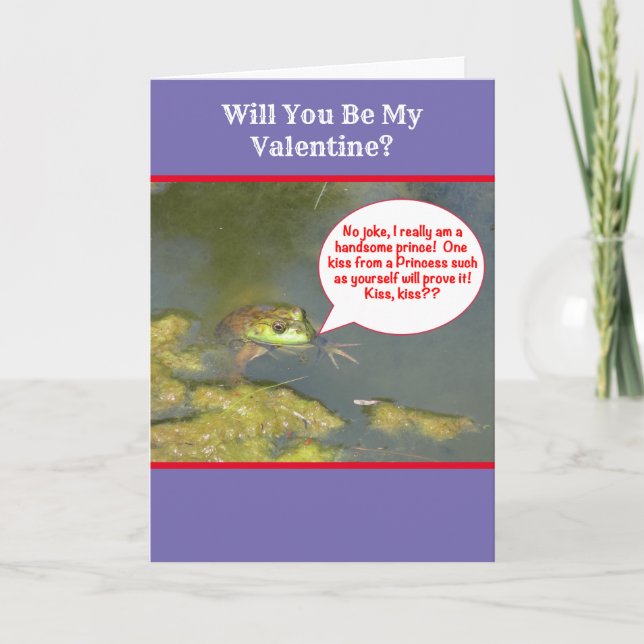 CARTÃO DE FESTIVIDADES NAMORADOS/FLIRTATIOSO, CUTO/BEIJO DE UM SAPO (Frente)