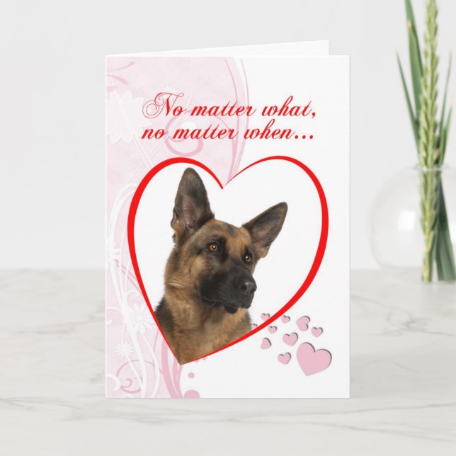 Cartão De Festividades Namorados german shepherd (Frente)